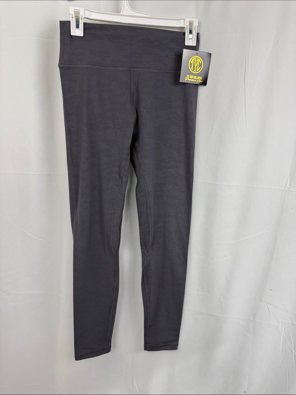 Til You Collapse High-Waist Charcoal Gray Leggings with scrunch.
